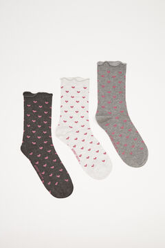 Womensecret 3-pack hearts cotton socks printed