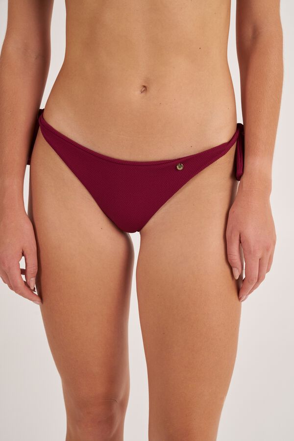 Bohodot Piqu&eacute; adjustable Brazilian bikini bottoms printed