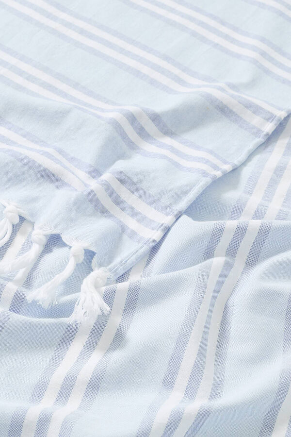 Womensecret Striped cotton sarong/towel kék