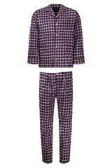 Kiff-Kiff Navy blue men's long pajamas Blau