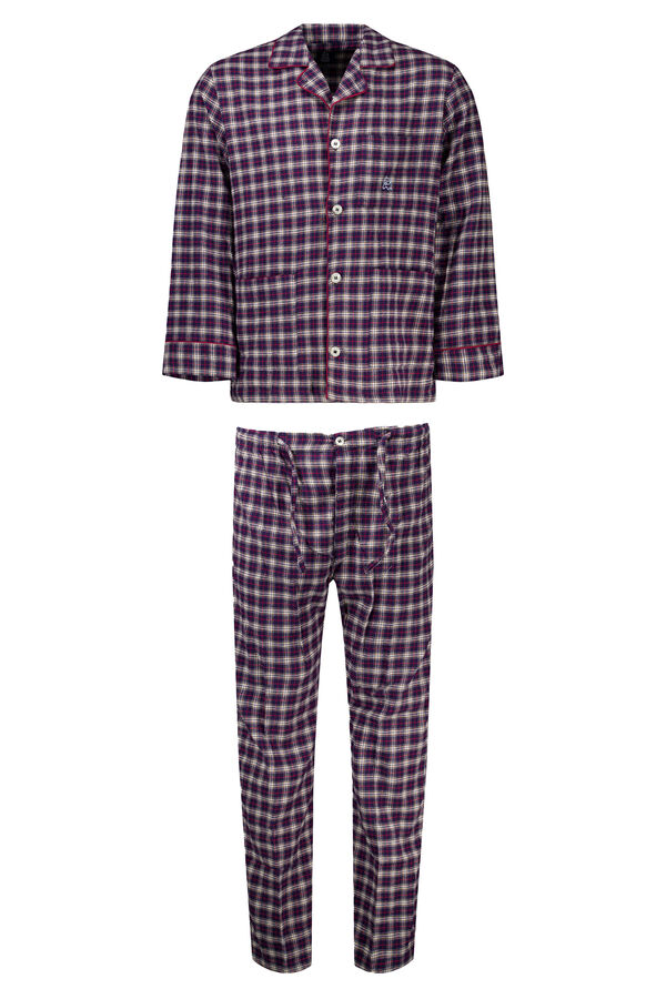 Kiff-Kiff Navy blue men's long pajamas Blau