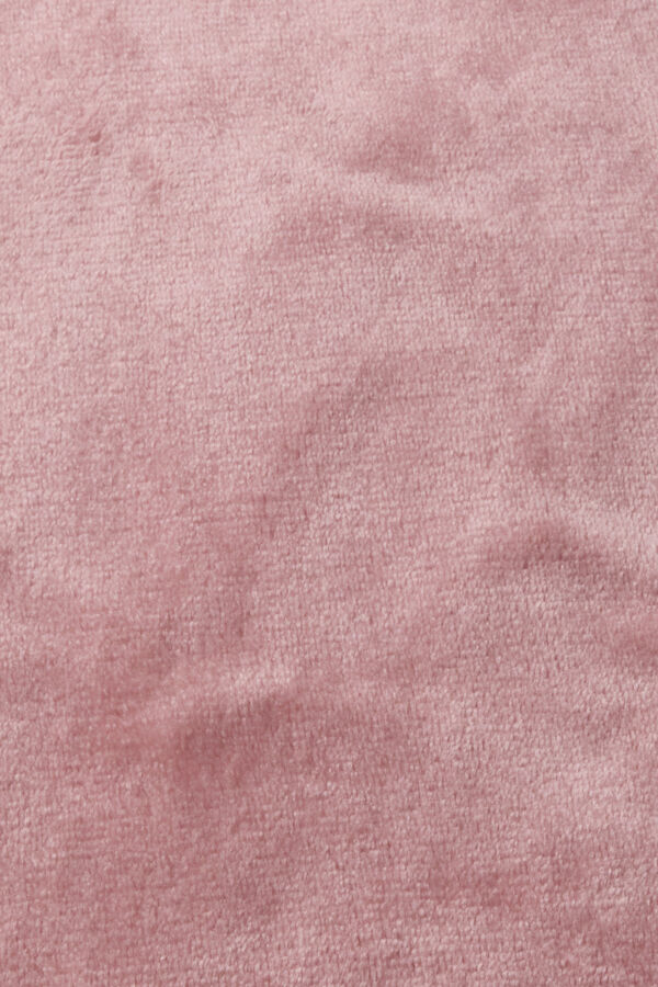 Textura Fringed fleece throw blanket pink