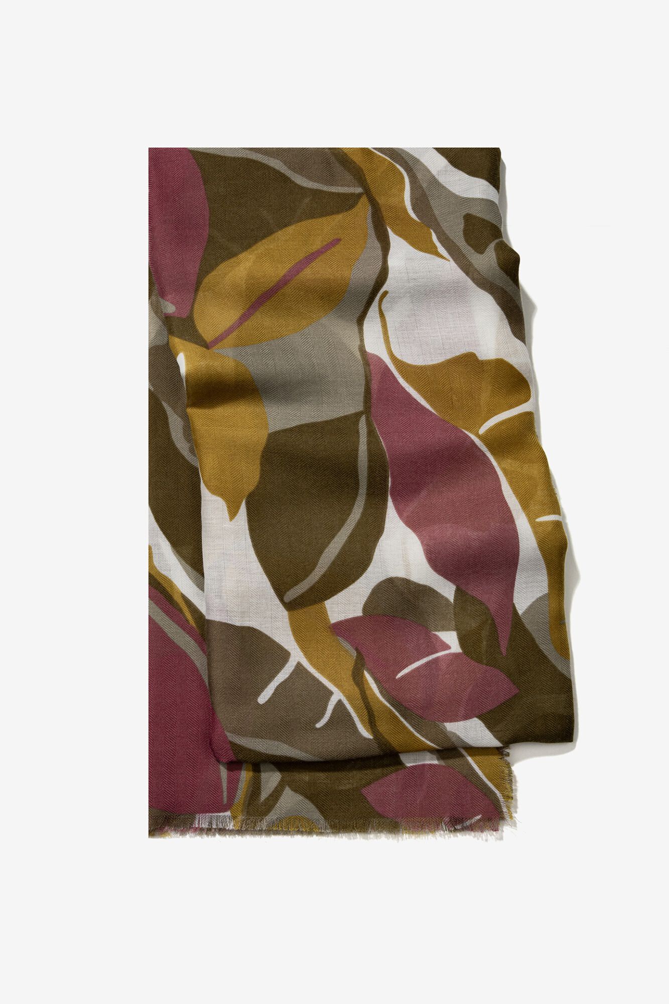 Vilanova Pa&ntilde;uelo hojas tonos mostaza