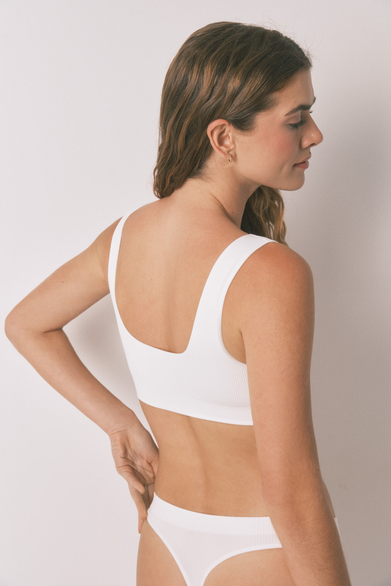 Women'secret Top sin costuras LOVELY canal&eacute; blanco