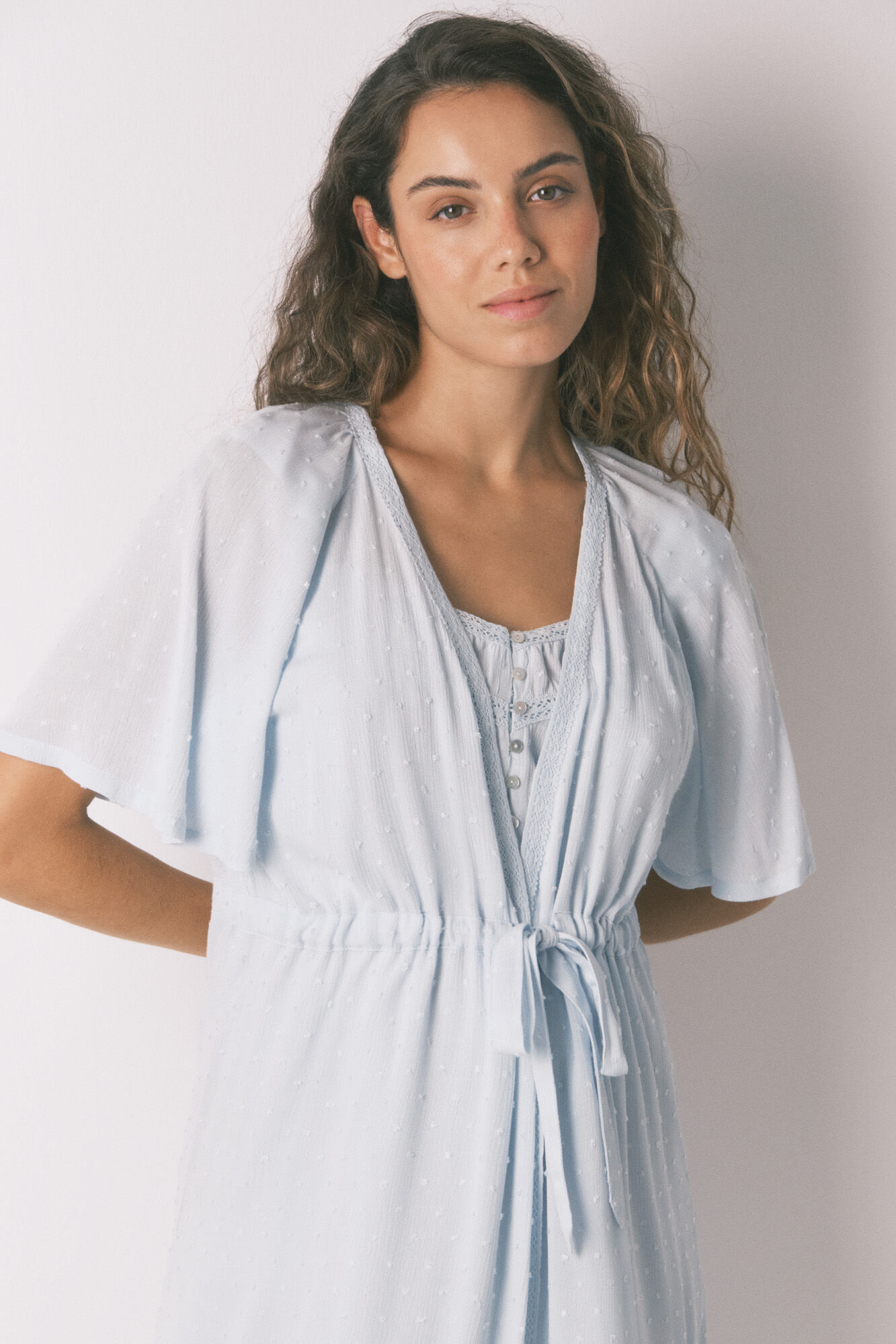 Women'secret Robe "maternity" short sleeve and green viscose