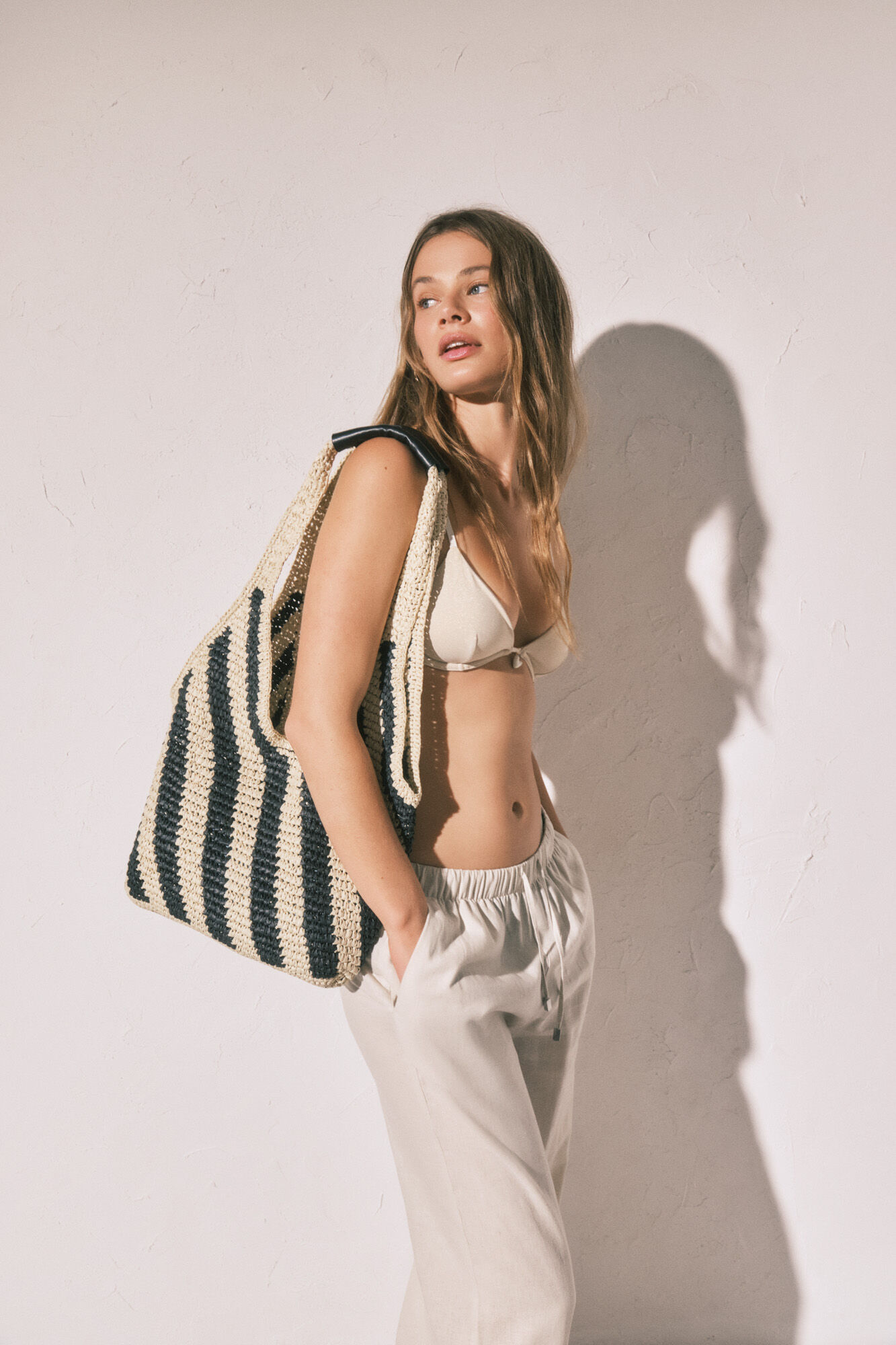 Women'secret Mala grande em r&aacute;fia com estampado zebra