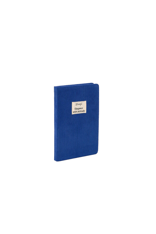 Mr. Wonderful Libreta A5 pana azul Klein - Elegance with attitude estampado