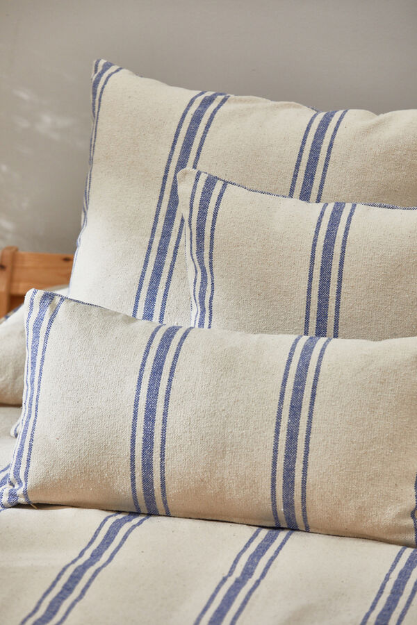 Womensecret Bari cushion cover with blue woven stripe bleu