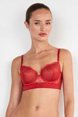 Gisela Lace full cup bra burgundy