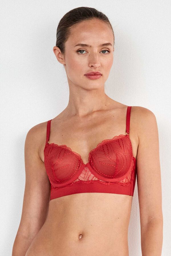 Gisela Lace full cup bra burgundy