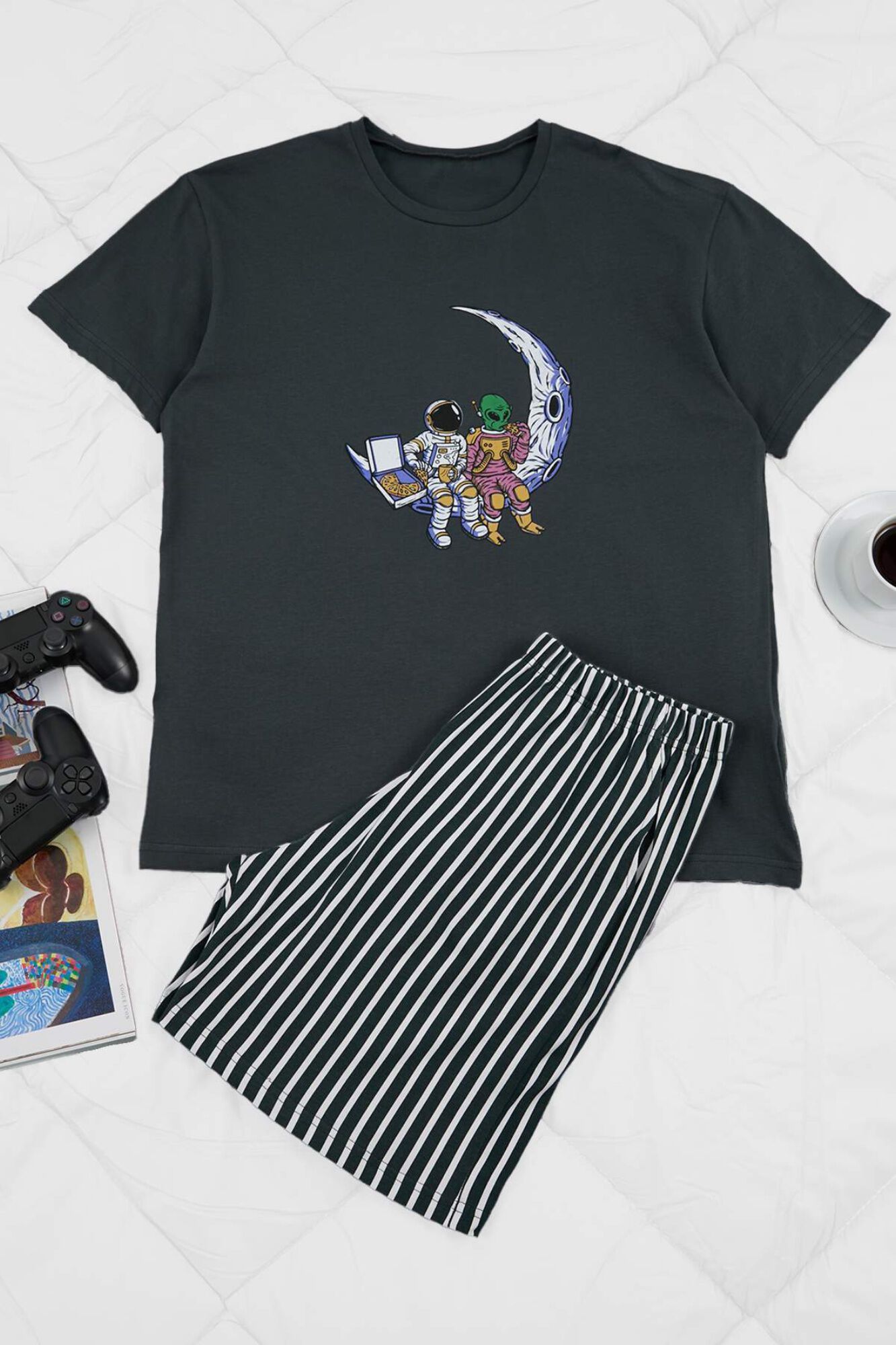 Trendyol Pijama hombre rayas manga corta