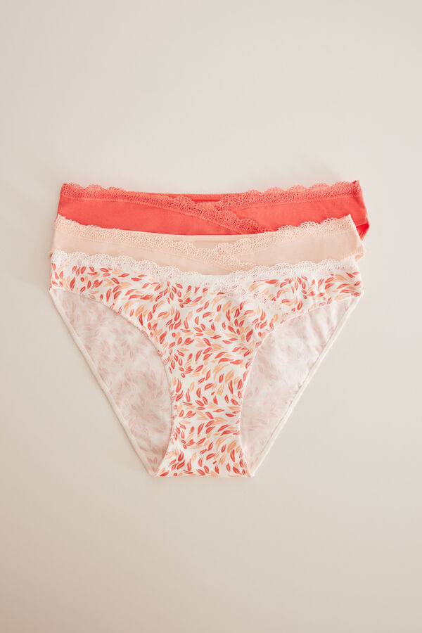 Womensecret 3-pack wide-side panties  Crvena
