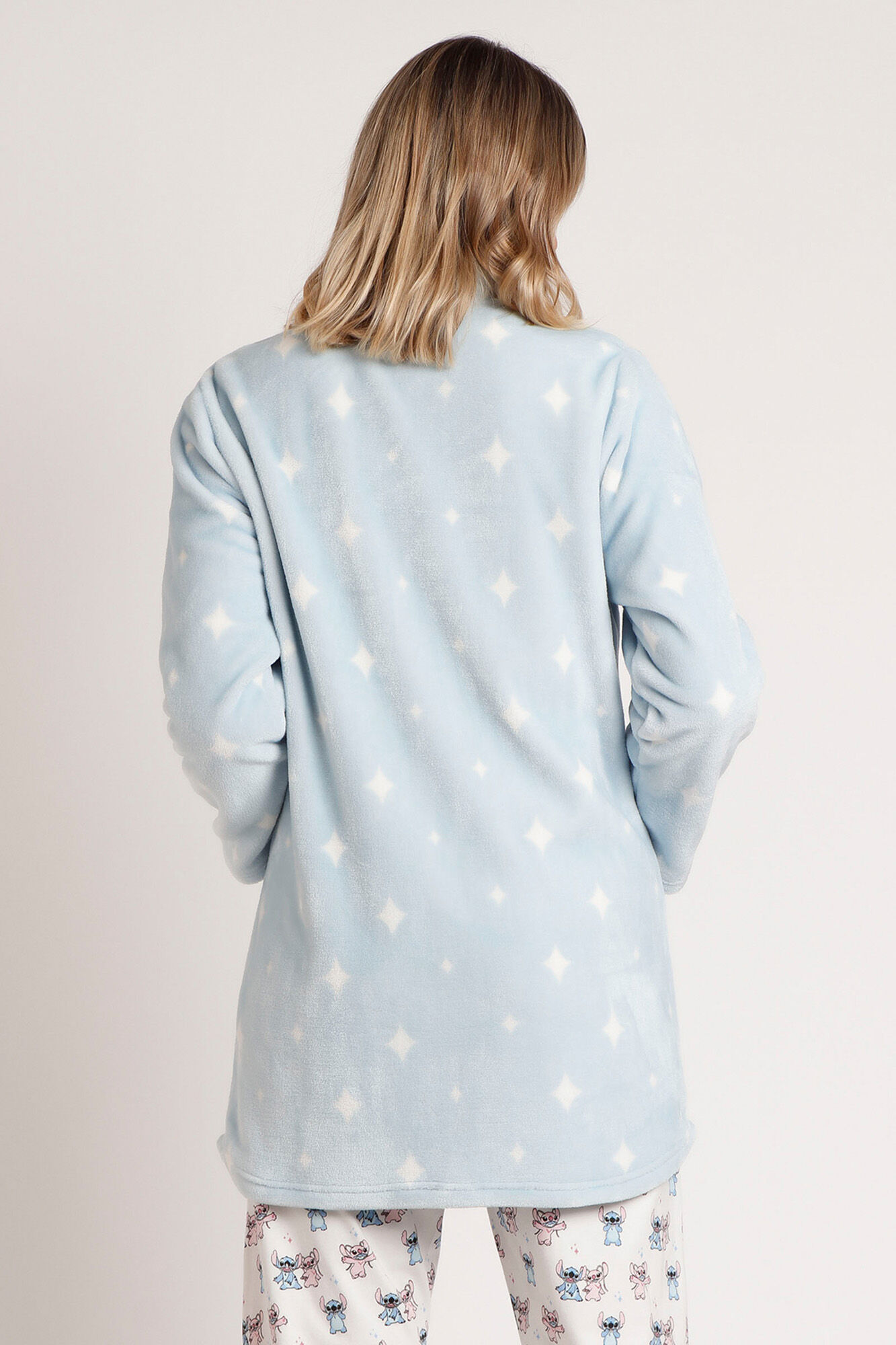 Admas Bata corta terciopelo Stich para mujer