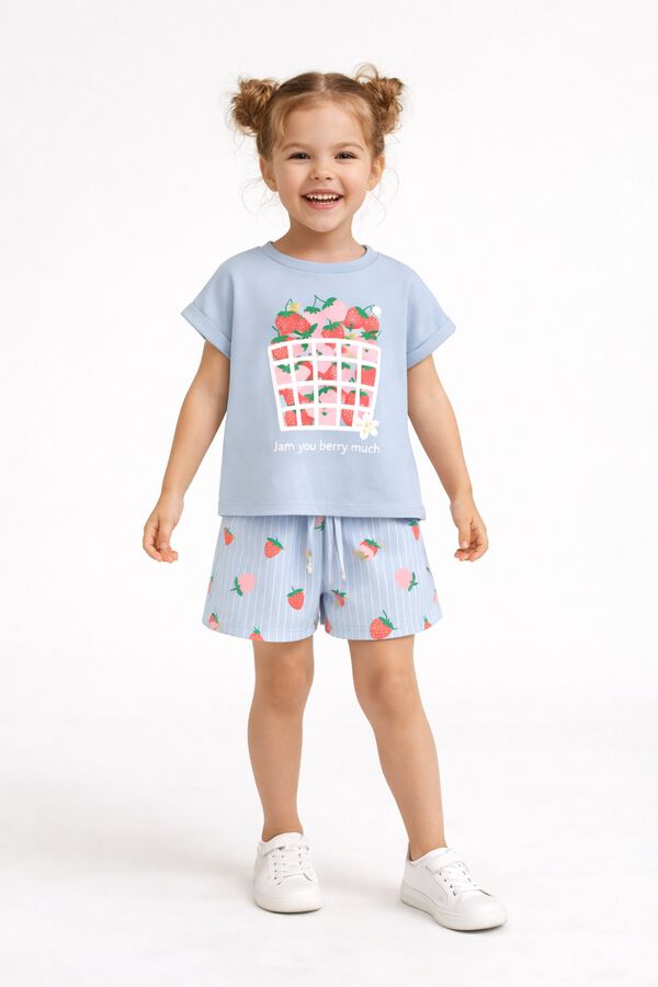 Name it T-shirt and short set blue