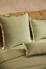 Calma House Lagenf&ouml;rmiger H&uuml;lle aus gr&uuml;nem Baumwollmusselin Gr&uuml;n