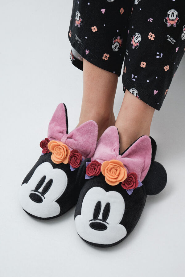 Women'secret Minnie Halloween slippers black