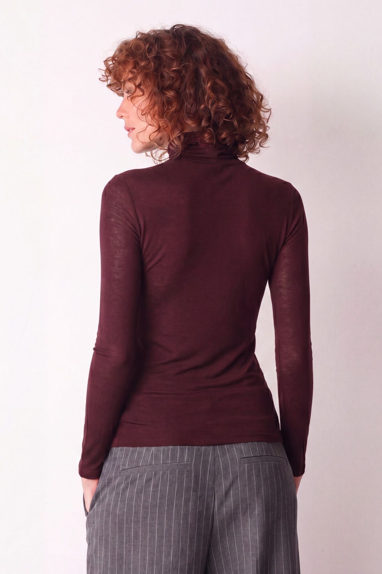 Cotonella Cashmere long sleeve high neck T-shirt