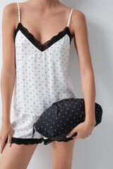 Women'secret Black puffer polka-dots large vanity case black