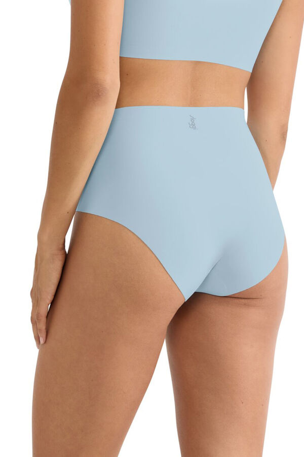 Sloggi Cueca cintura alta em microfibra sem costura azul