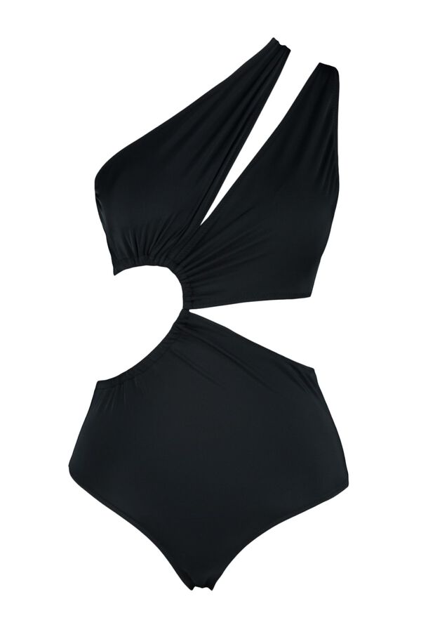 Trendyol Ba&ntilde;ador trikini asim&eacute;trico cut-out negro