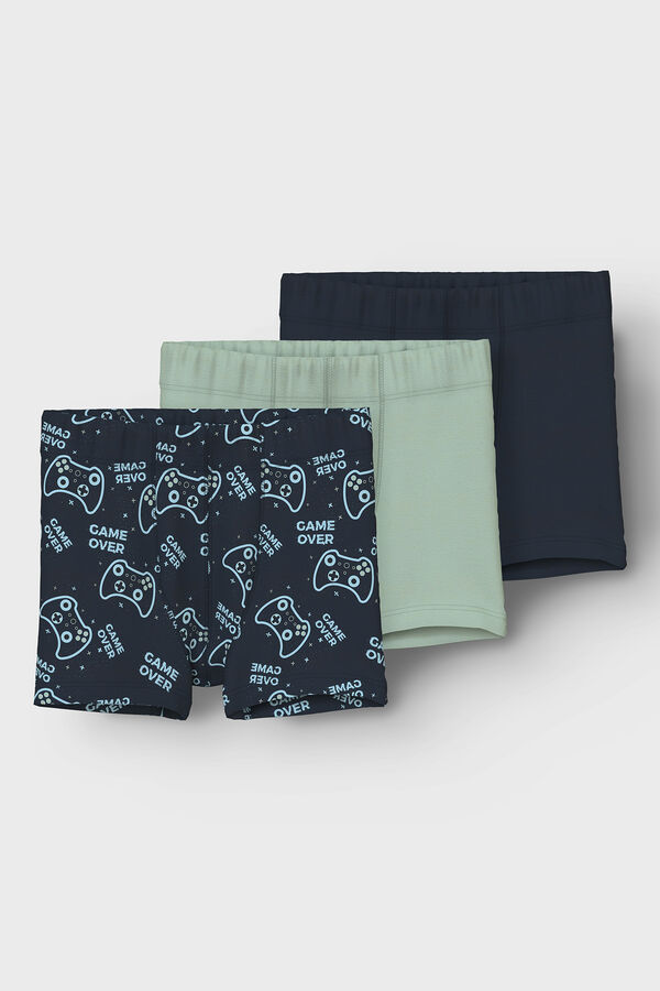 Name it Packen Sie 3 Videospiel-Boxershorts ein Blau