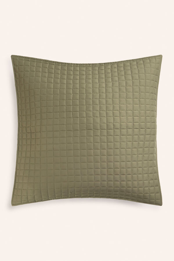 Calma House Funda de cojín cuadrada acolchada verde Narbonne verde