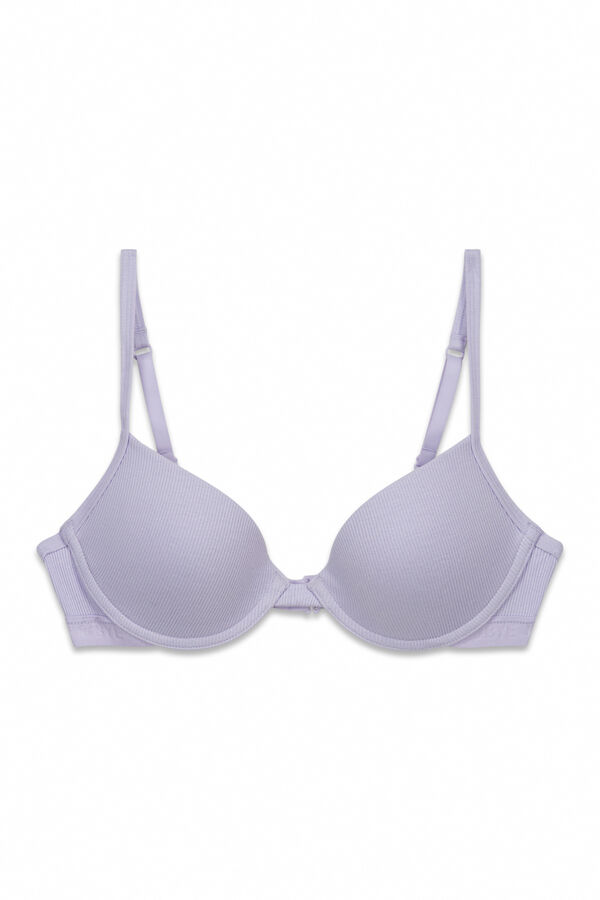 HI&BYE Lilac cotton push-up bra pink