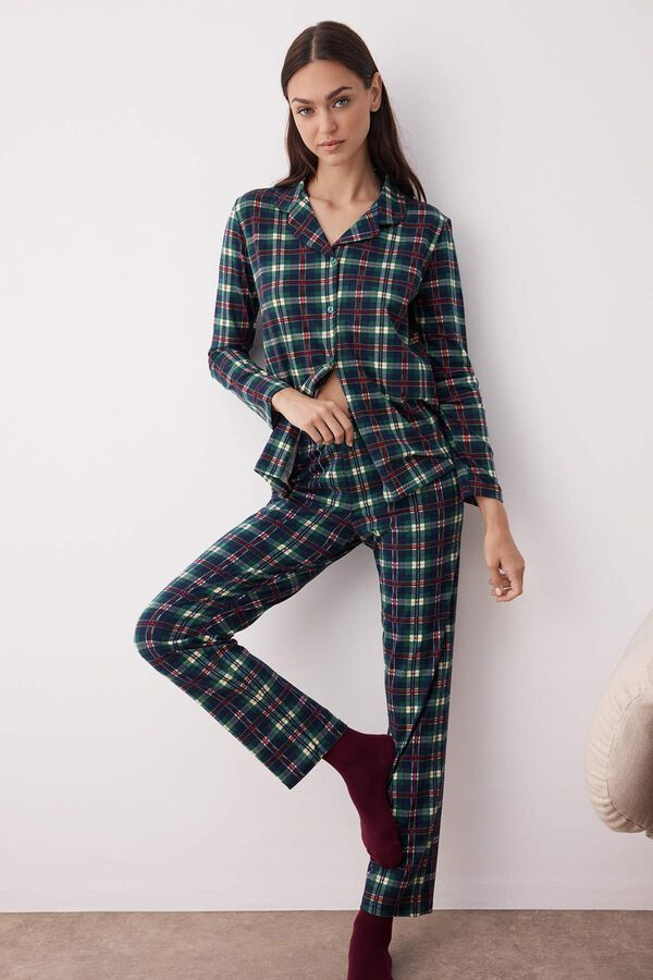 Trendyol Conjunto de pijama cuadros estampado
