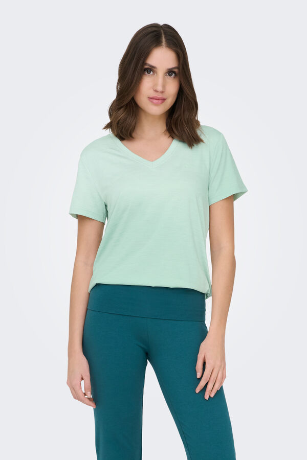 Only Play Camiseta cuello V gris