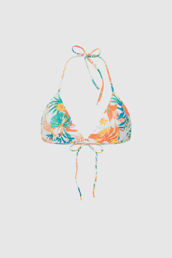 Womensecret Jungle Print Bikini Top Narančasta