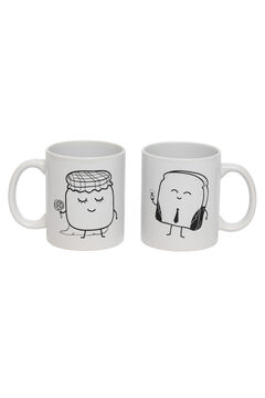 Womensecret Iconic set of 2 mugs - Juntos es mejor white