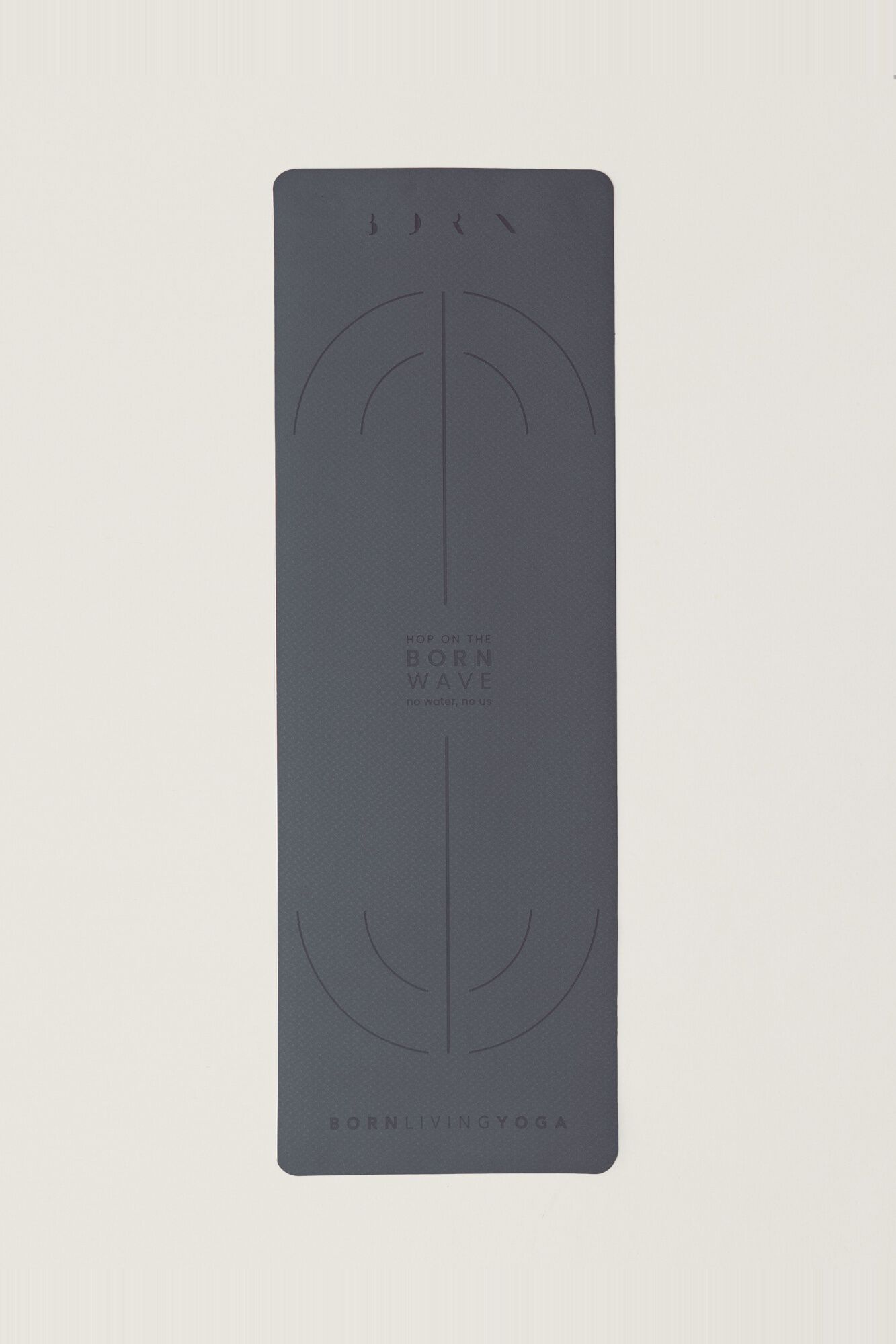 Born Living Yoga Wellenf&ouml;rmige Yogamatte 6 mm Ebenholzblau