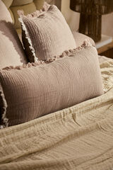 Calma House Stone cotton muslin rectangular cushion case Layer 30x60 grey