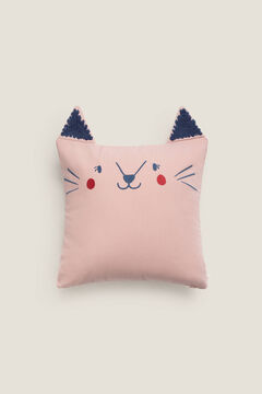 Womensecret Capa travesseiro gato 100% algodão 45 x 45 cm. rosa