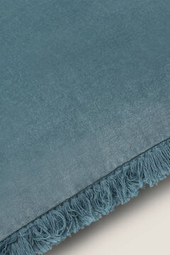 Womensecret Cotton velvet cushion cover tassels blue