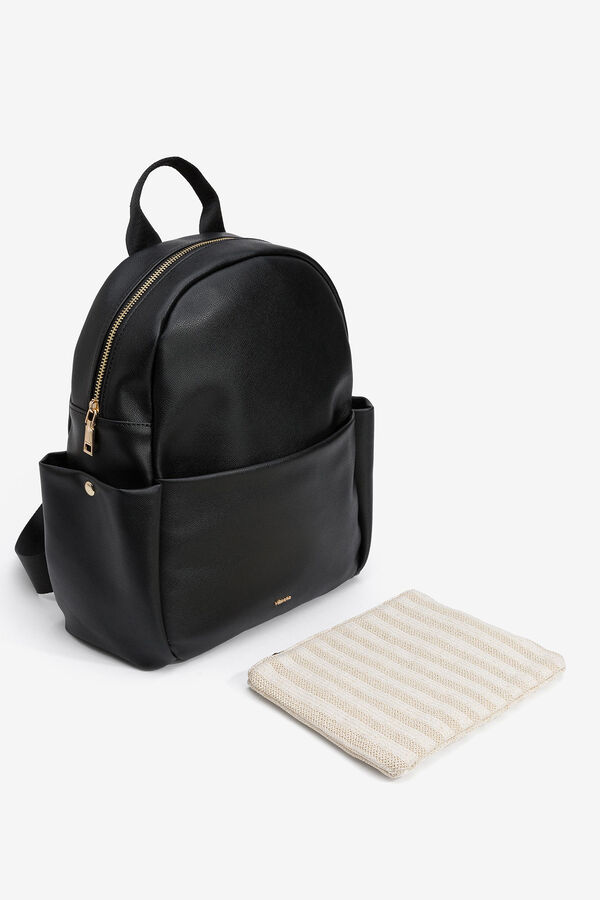 Womensecret Backpack with contrast detachable bag Schwarz