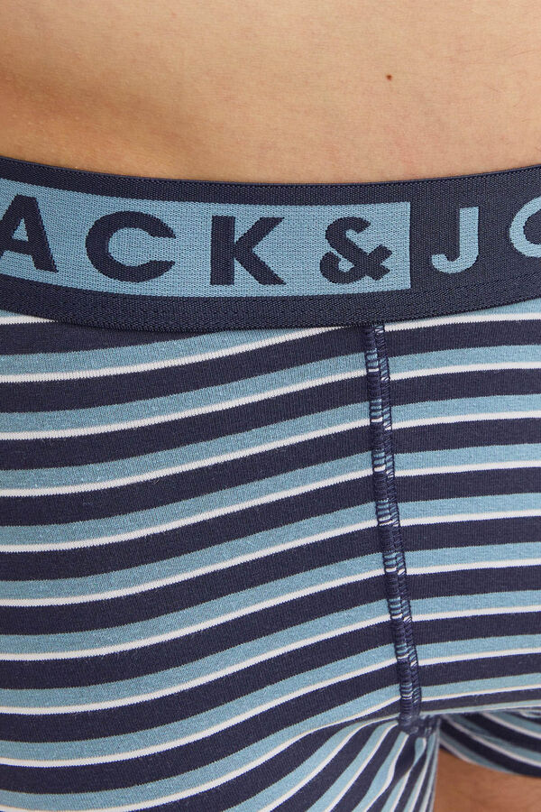 Jack & Jones Pack de 3 b&oacute;xers combinados de algod&oacute;n blue