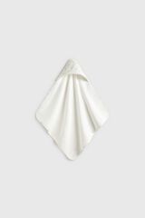 Textura Balloon print hooded towel white