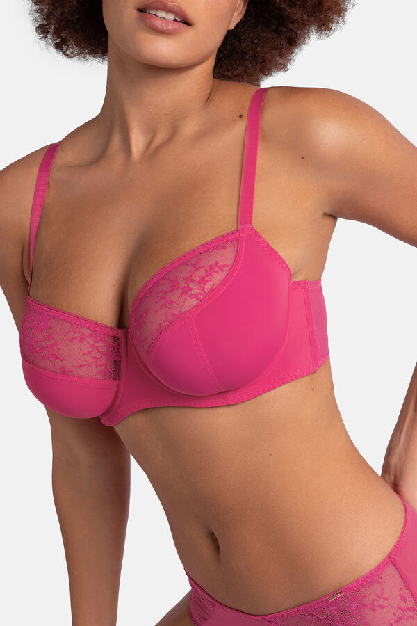 Dorina Pack 2 sujetadores encaje rosa y nude fucsia