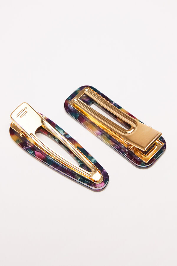 Womensecret Pack of 2 multicoloured hair clips printed
