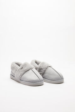 Womensecret Grey fur slippers grey