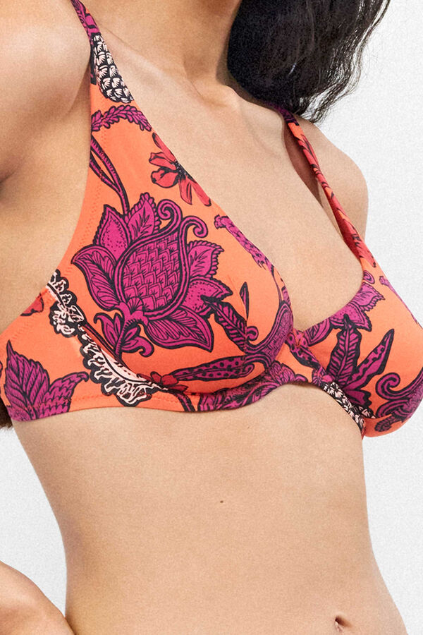 Gisela Top z fiszbinami bez wypełnienia biały