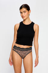 Modibodi Braga Menstrual Encaje Alta Bambú Flujo Abundante Brown nude