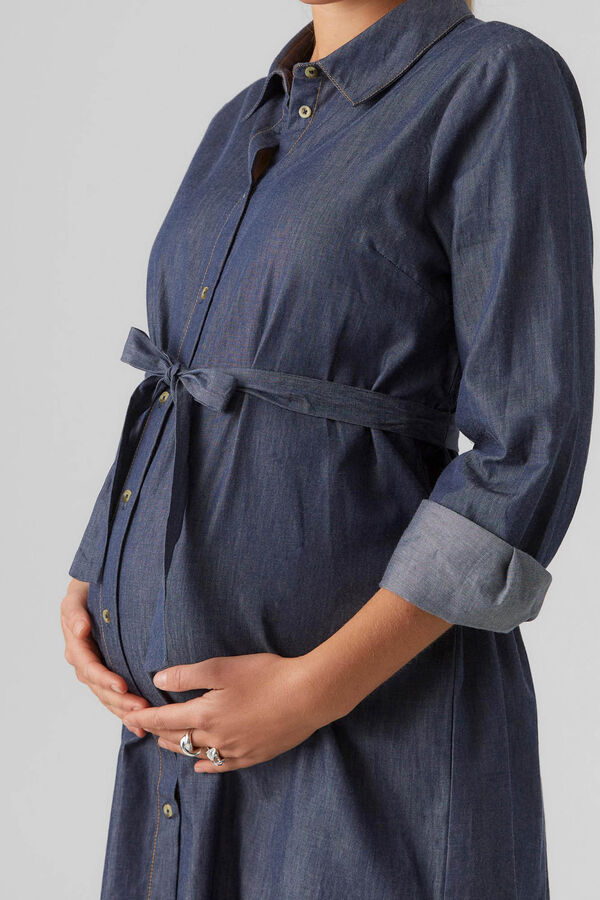 Womensecret Vestido denim camisero maternity  azul