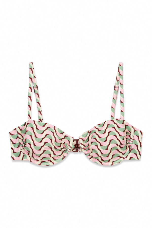 Women'secret Top bikini balconette estampado geom&eacute;trico estampado