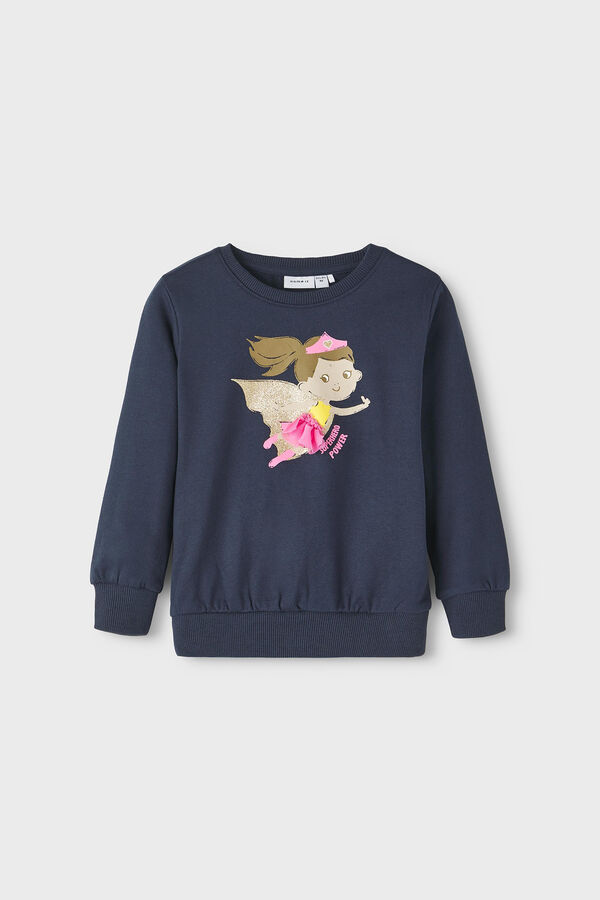Womensecret Mini girls' sweatshirt Plava