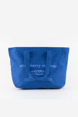 Victoria Bolso shopper algod&oacute;n doble asa azul