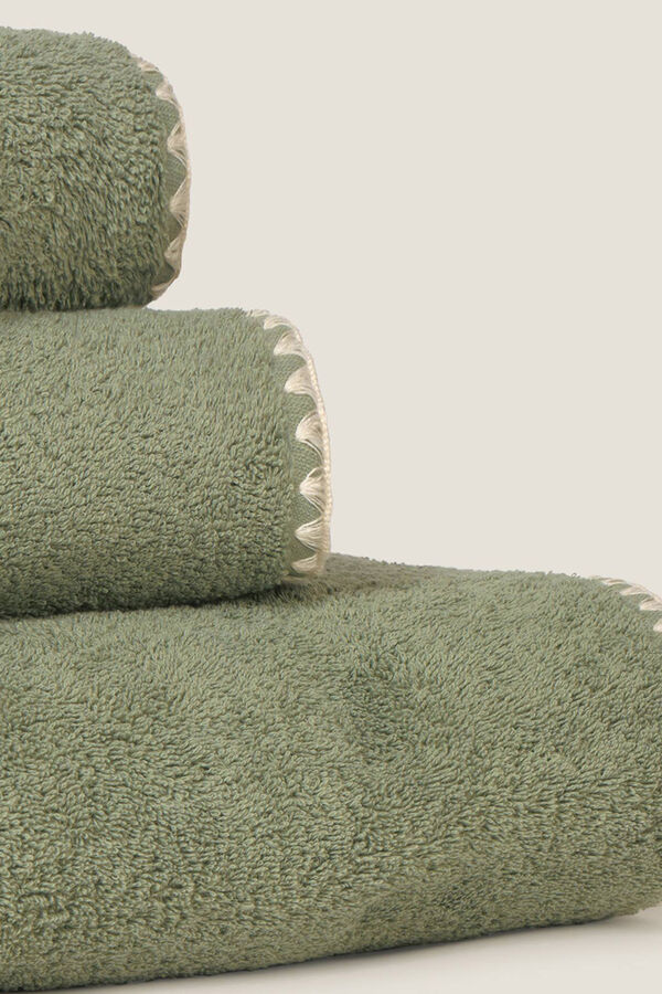 Textura Dekorativ Bademode Handtuch Naturwei&szlig;