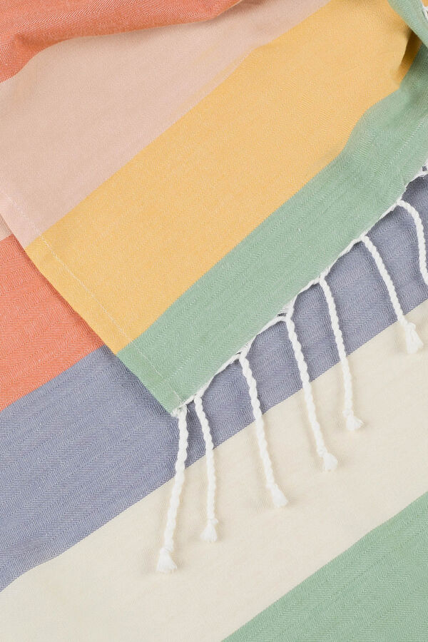 Womensecret Striped cotton sarong/towel rávasalt mintás