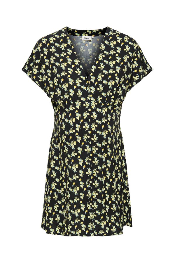 Only Maternity Printed short maternity dress black